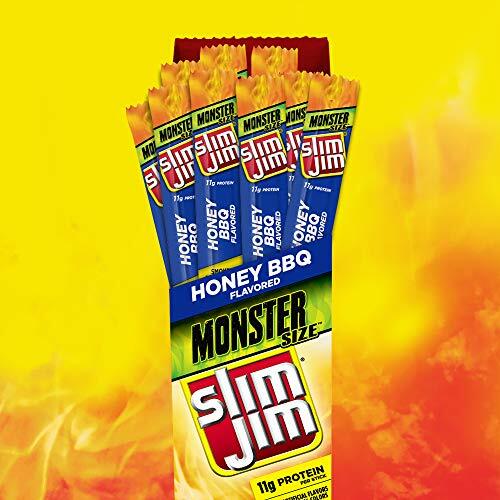 Slim Jim Monster Smoked Meat Sticks, Honey BBQ 1.94 Oz. Sticks, 18 Count - Afbeelding 1 van 6