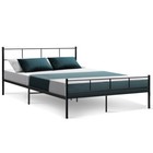 Artiss Bed Frame Queen Size Metal Mattress Base Platform Foundation Black SOL