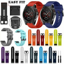 Silicone Quick Install Band Easy Fit Strap For Garmin Fenix 3 5 5X Plus 6 6X 7X