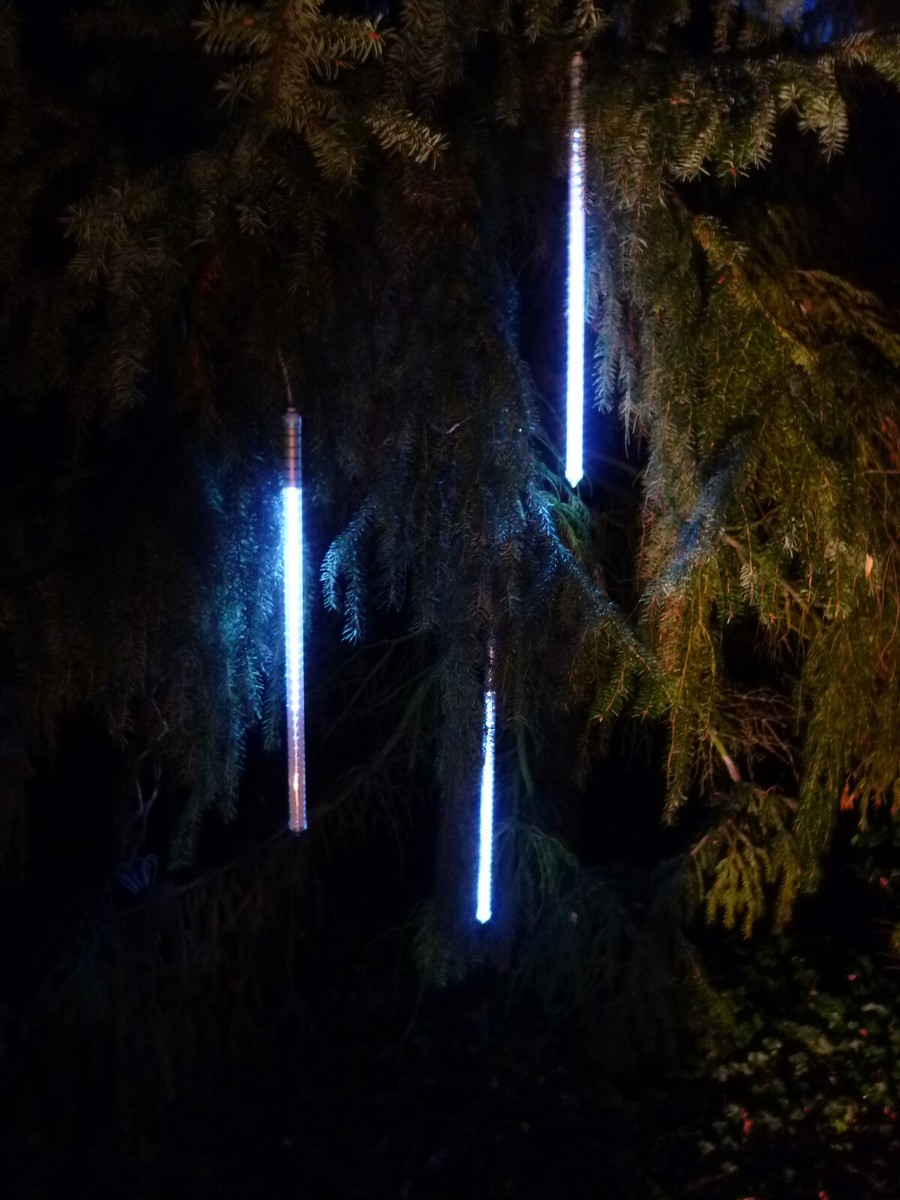 LED-Lauflicht-Stick Für Draußen – 60 Cm, Schneefall-Effekt, Wetterfest IP44, Inkl. Trafo