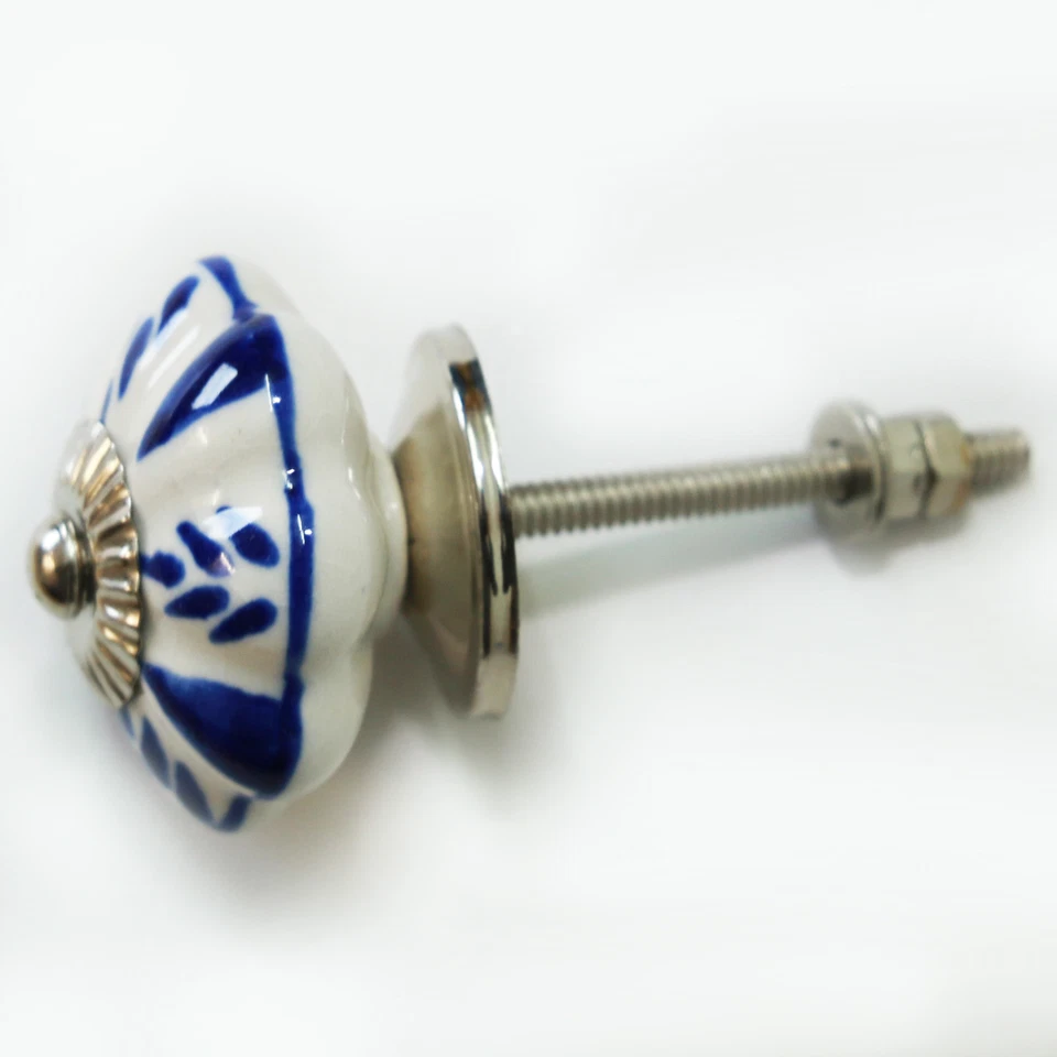 Möbelknöpfe Set 6-8-10 STK Griffe Blau Weiß Keramik Knöpfe Möbelknopf Knäufe - Bild 4 von 4