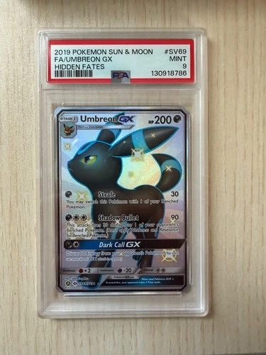 Umbreon GX SV69/SV94 Hidden Fates: Shiny Vault Holo PSA 9