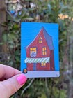 ACEO Acrylic Original Painting Urban Landscape Simple Shop Sea Side Store — photo 3
