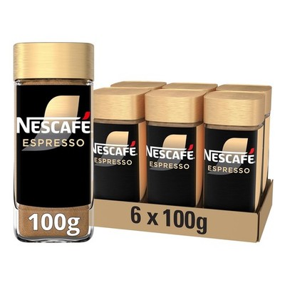 NESCAFÉ Gold Typ Espresso löslicher Kaffee (6 x 100g) Instantkaffee