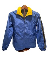 Vtg 90s Pacific Trail Kids Jacket L 14-16 Blue Yellow Windbreaker Outdoor Sports