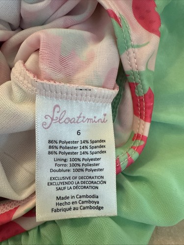Floatimini One Shoulder Strawberry Girls Swimsuit Size 6 - Picture 3 of 3