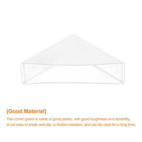 8Pcs Corner Protectors 16x70mm Plastic Right Angle Corner Guards Cushion White - Foto 4 di 6