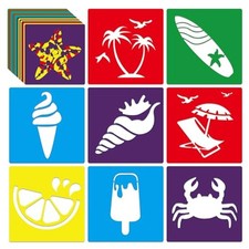 24 Pcs Stencils for Kids for Painting 6" Outdoor Sidewalk Chalk Stencils 6in