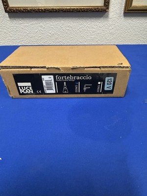 New in box Luceplan Fortebraccio model d33n/ , lamp mount only in silver