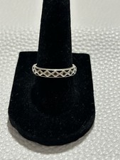 Vintage Sterling Silver 925 Geometric Filigree Ring Size 7