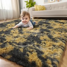 Fluffy Area Rug 8x10 Tie-Dyed Large Soft Mat Carpet for Living  Bedroom Floor