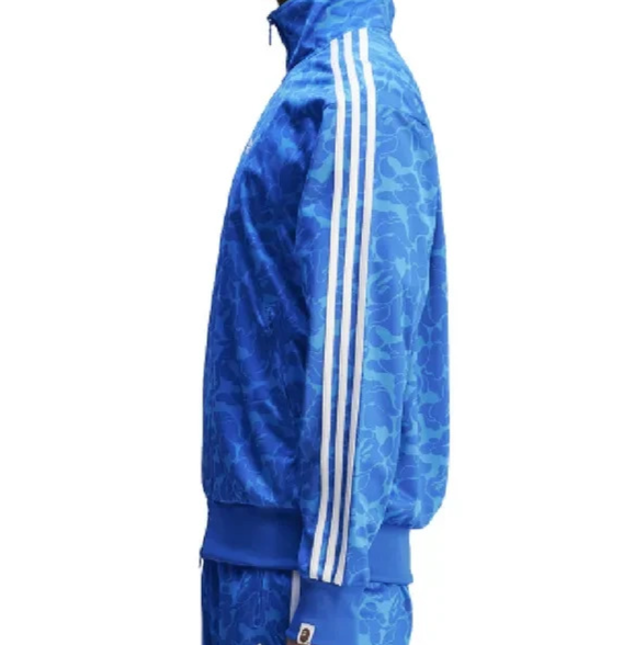 BAPE x adidas Blue Bird Camo Jacket Full Zip Collared Originals