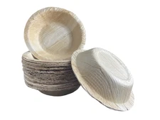 Natural Banana Fiber Bowl Compostable Eco-Friendly Party Small Snack Dish 20 pcs