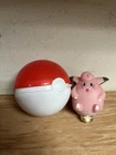Vntg 1999 Clefairy Burger King Spin Toy Pokemon With Poke Ball Nintendo Kid Meal