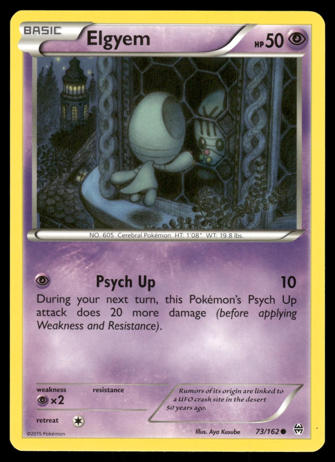 Elgyem 73/162 Common BREAKthrough Pokemon Lightly Played