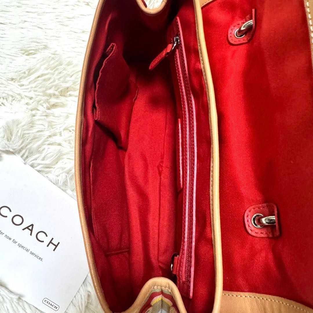 COACH Soho Multi Stripe Y2K Handbag With Daisy Charm - Gem