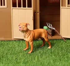 Pitbull Terrier Dog Animal Figure Toy PVC Wildlife Small Figurine Birthday Gifts