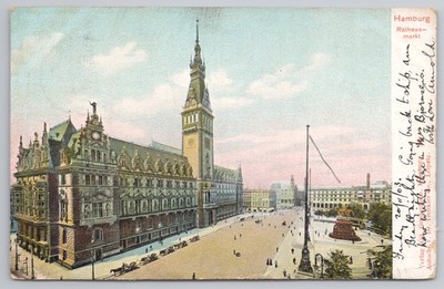Hamburg Rathausmarkt Rathausplatz Deutschland 1903 Trenkler Topographie