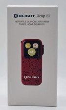 OLIGHT Oclip Pro Rechargeable EDC Clip-on Flashlight, Crackle Red Molten Lava