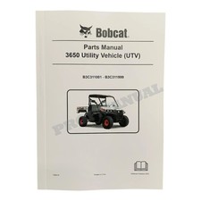 Bobcat 3650 Utility Vehicle Parts Catalog Manual 7266218 SN B3C311001-B3C311999