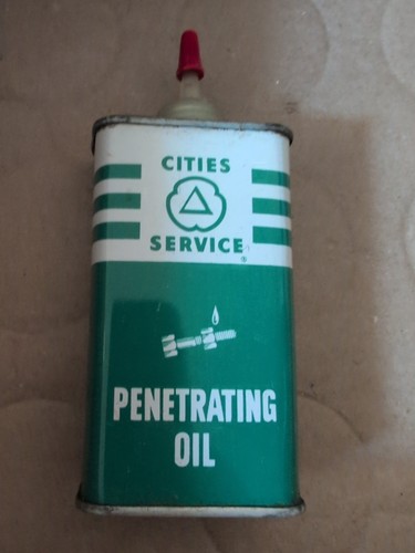 CITIES SERVICE Huile pénétrante HUILIER ÉTAIN vintage rétro gas bidon magasin