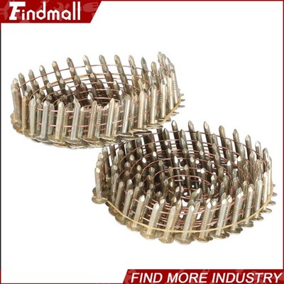 Findmall 7200 Pack 7/8'' × 0.12'' × 3/8'' 15 Degree Galvanized Coil Roofing Nails