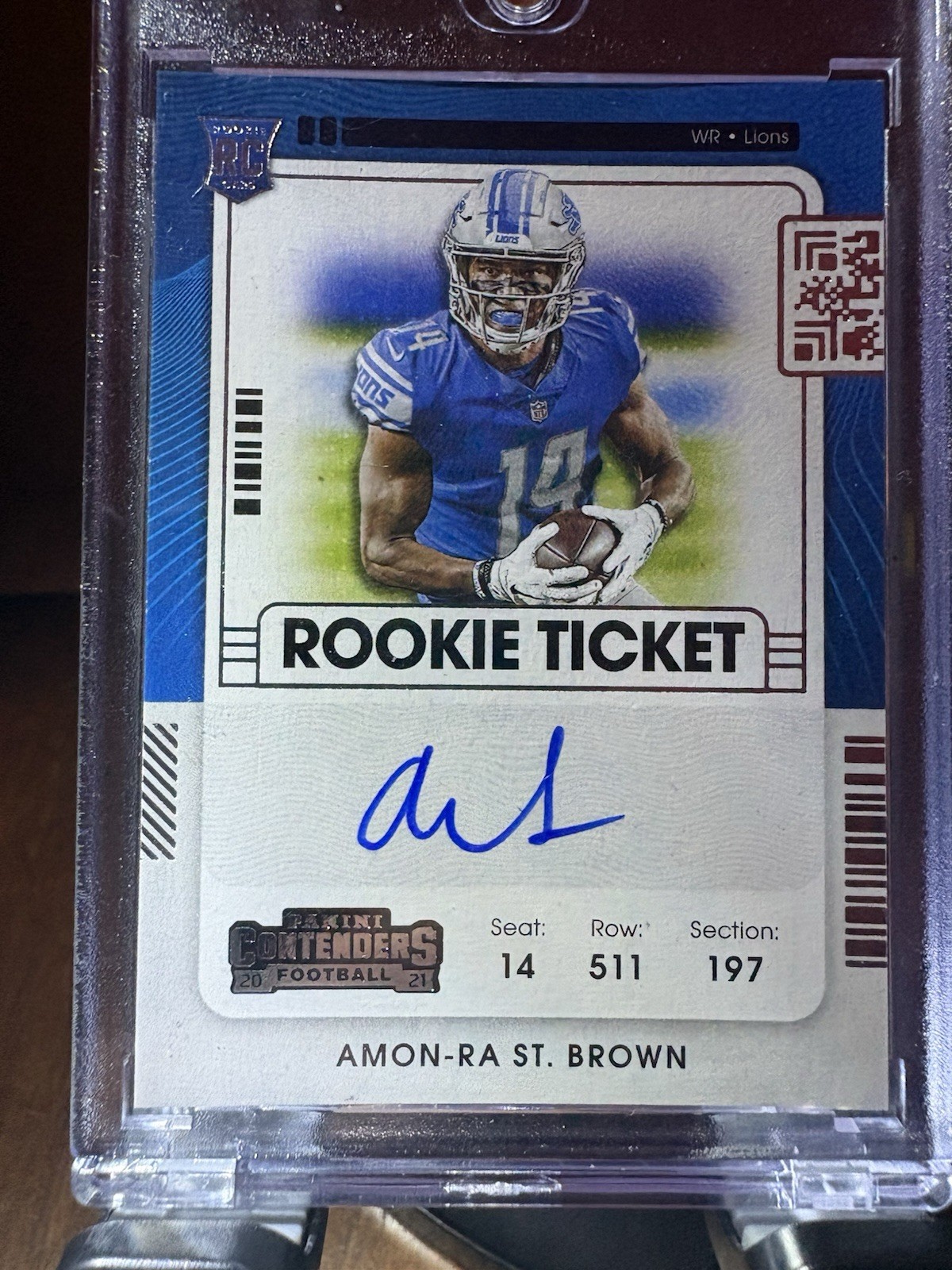 2021 Panini Contenders - Rookie Ticket RPS Amon-Ra St. Brown #131 (AU, RC)