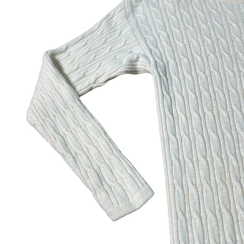 Vtg Y2K Express Tricot Lambswool Angora Cable Knit Sweater Dress Size S Preppy - Image 3 of 4