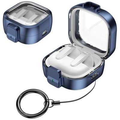 For Samsung Galaxy Buds4 / Buds4 Pro Shockproof Lock Case with Ring Strap Cover