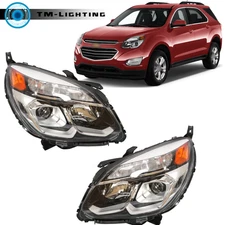 For Chevy Equinox 2016-2017 Headlights Headlamps Halogen Projector Left+Right