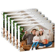 4x6 Acrylic Picture Frames 6 Pack, 20 Thicker Block, Clear Picture Frames Fr...