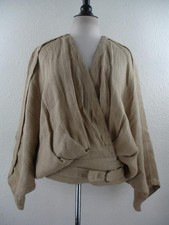 Women's S Vtg 1980's Issey Miyake 100 Linen Oversized Jacket Made in Japan RARE