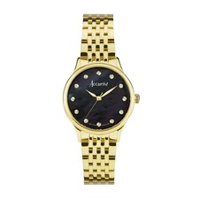 Accurist Dress 28mm Womens Round Gold Analogue Watch with Gold Bracelet
