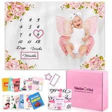 Nestworthy Milestone Blanket For Baby Girl - Perfect Baby Girl Gifts For