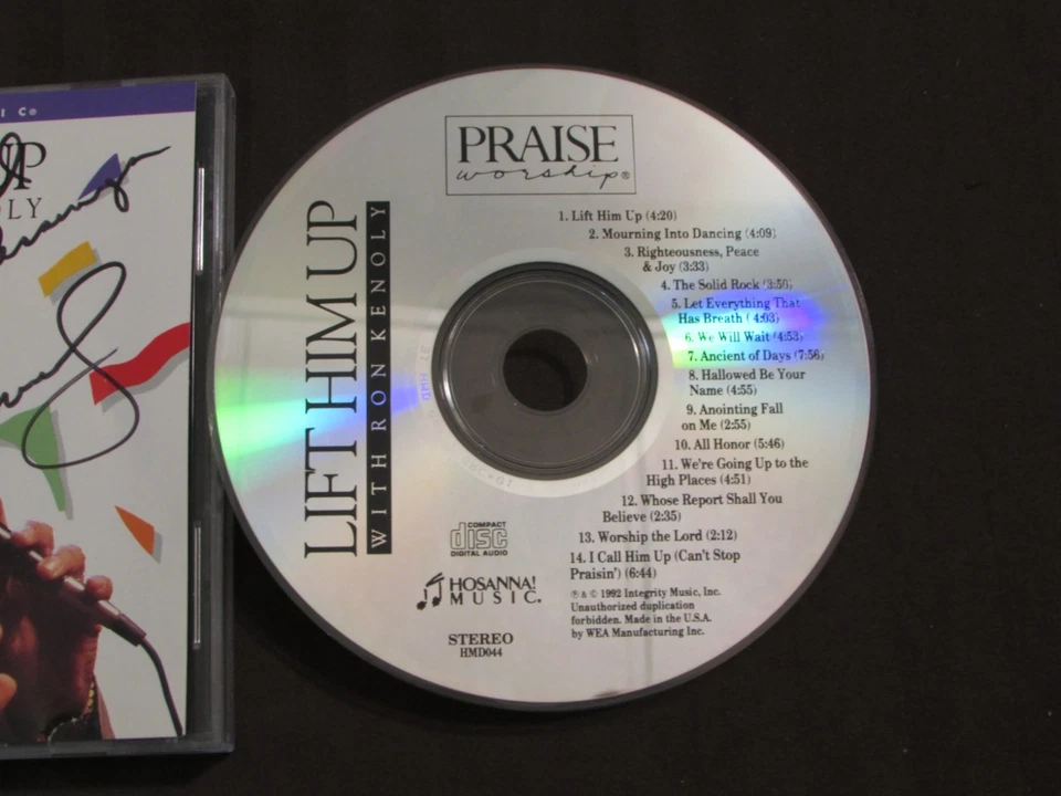 Lift Him Up With Ron Kenoly 14 Trk Hand Autographed 1992 CD Praise & Worship OOP - Image 2 of 4