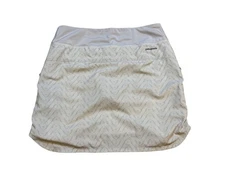 Patagonia Lined Skort With Dotted Wave Pattern In Cream & White M