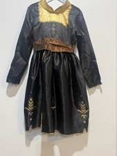 Fantasy Play Costume Princess Dress, Black/Gold Long Sleeve 4-6X Polyester