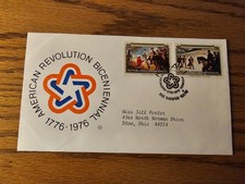 Vintage American Revolution Bicentennial FDC Rwanda Stamps 1978 Yorktown Valley