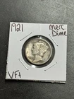 1921 P Mercury Silver Dime Nice VF Very Fine U.S. Key Date 10c Coin (Raw18305)