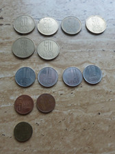 13 Münzen Münze Rumänien Romania Ban Bani Konvolut Münzgeld Geld