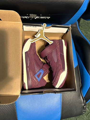 Jordan Spizike Low (PS) Unisex Kids Burgundy Hook & Loop Low Top 11c
