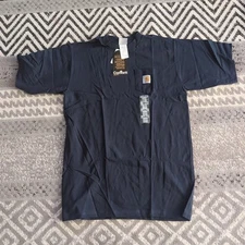 Vtg Carhartt Pocket T-shirt X-Large (14-16) Youth Y38 Navy Adult Small Blanks