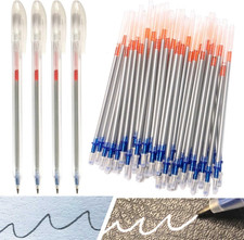54 Pcs Leather Marking Pen Silver Fabric Markers Pen Set, 4 Pcs Pen Barrel with