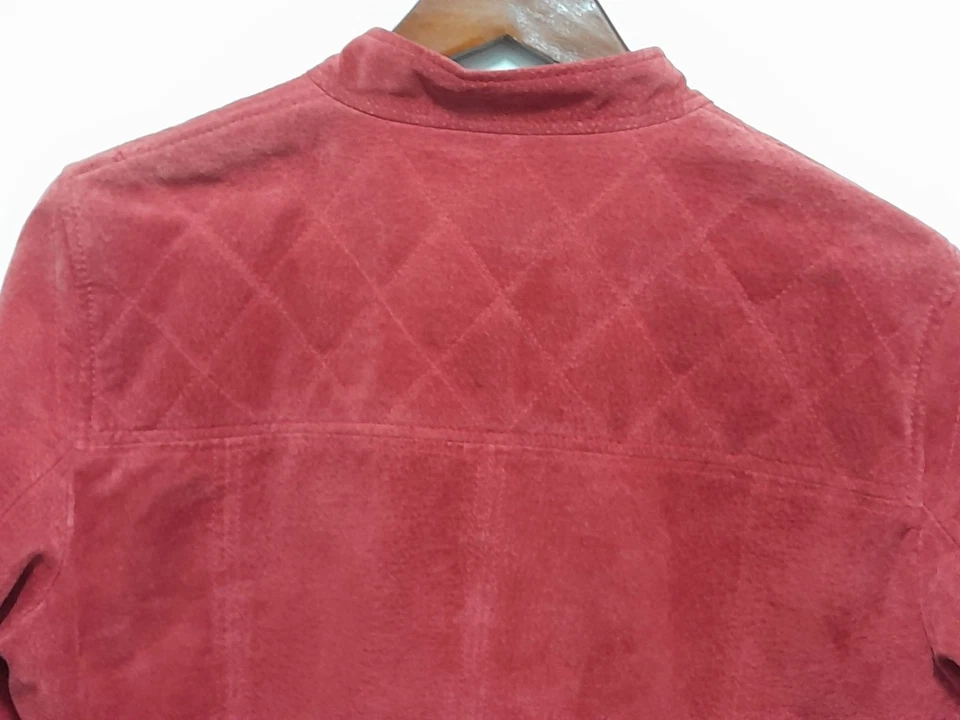 Ruff Hewn Womens Size L Suede Leather Y2K Moto Biker Retro Jacket Red - Image 4 of 4