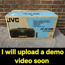 NEW JVC PC-XC70 Stereo System Boombox AM FM 10 Disc CD Changer & 2 Cassette Deck