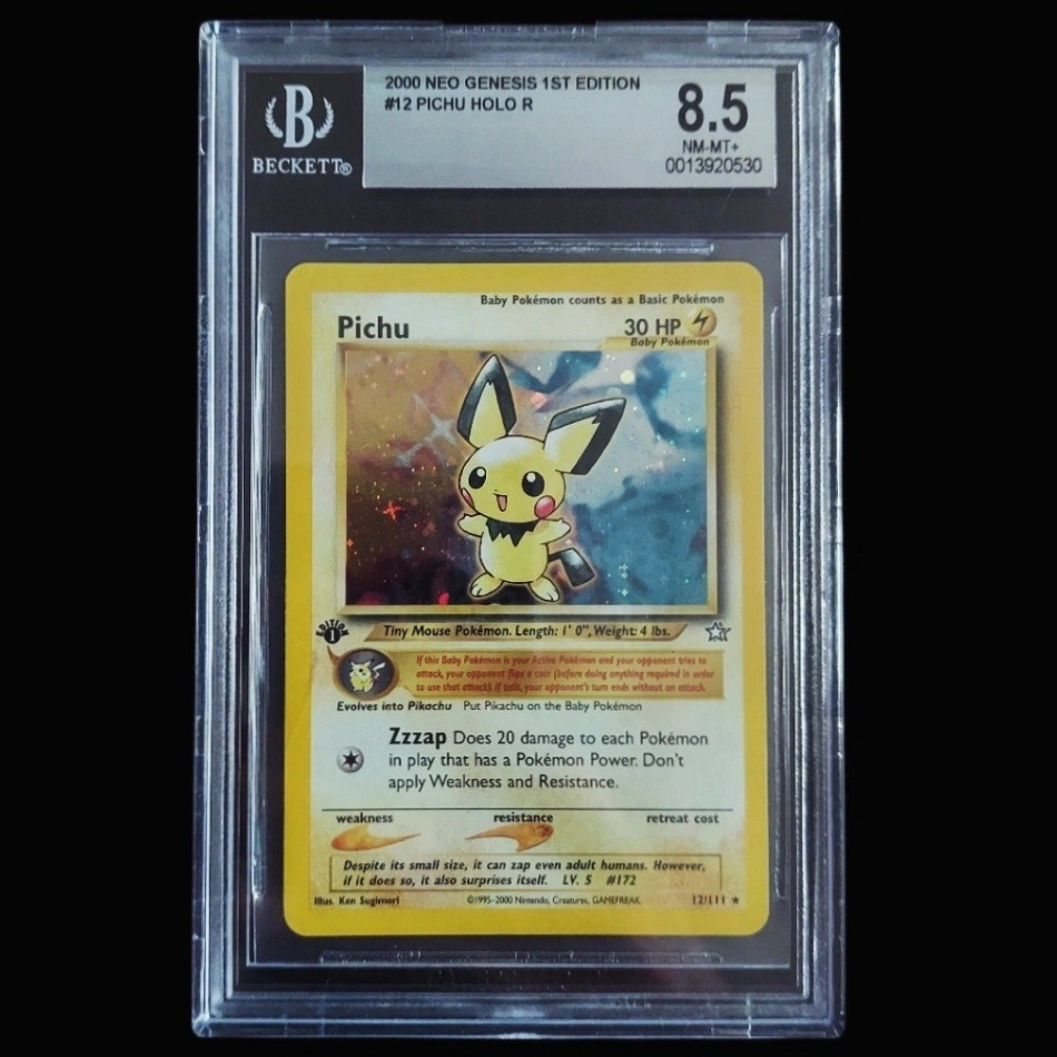 BGS 8.5 Pichu 1st Edition 12/111 Neo Genesis 2000 Pokemon