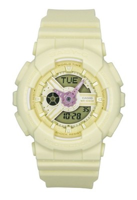 Casio Baby-G Yellow Dial Quartz Sports 100M Women's Ladies Watch BA-110AH-9A