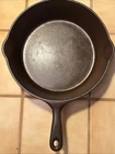 Antique Unmarked WAGNER- #9 Deep Chicken Fryer-w/Heat Ring-c.1936