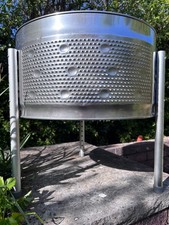 Fire Pit / BBQ * Washer Drum * Stainless Steel * With 3 Legs * Sent In Box