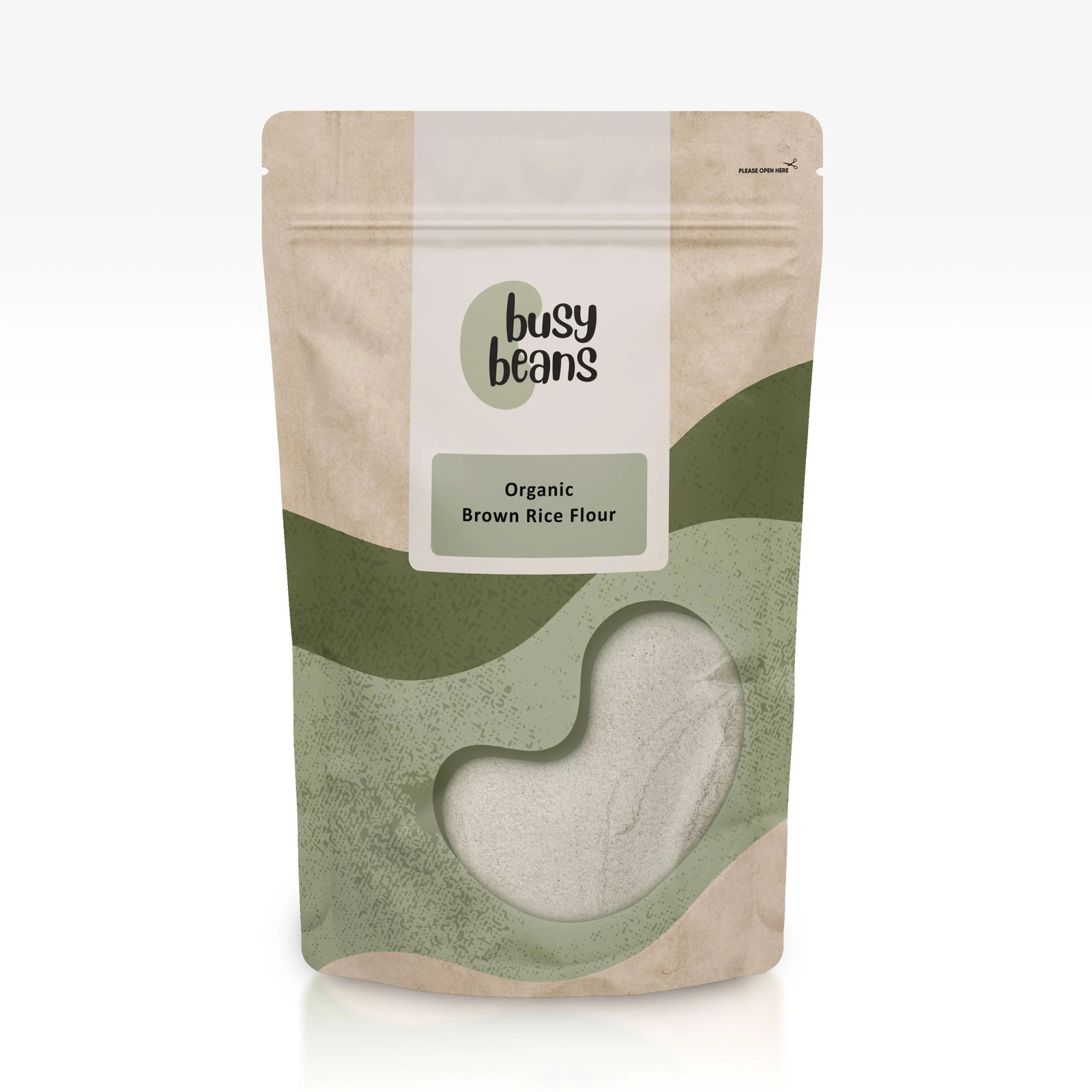 Organic Brown Rice Flour - Certified Organic - by Busy Beans Organic (1kg)